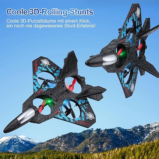 AWH Henakmsl RC Aeroplane 2.4GHz Remote Controlled Aeroplane Fighter Jet Toy L0712